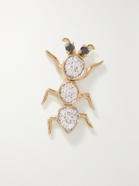 Yvonne Léon 9-karat gold diamond single earring Gold