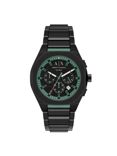 Other Designers Armani Exchange Sync Chronograph Quartz Black Dial Men's Watch AX4294