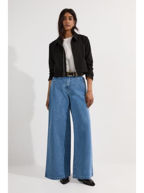 KAREN MILLEN Denim Soft Wash Relaxed Straight Leg Jean