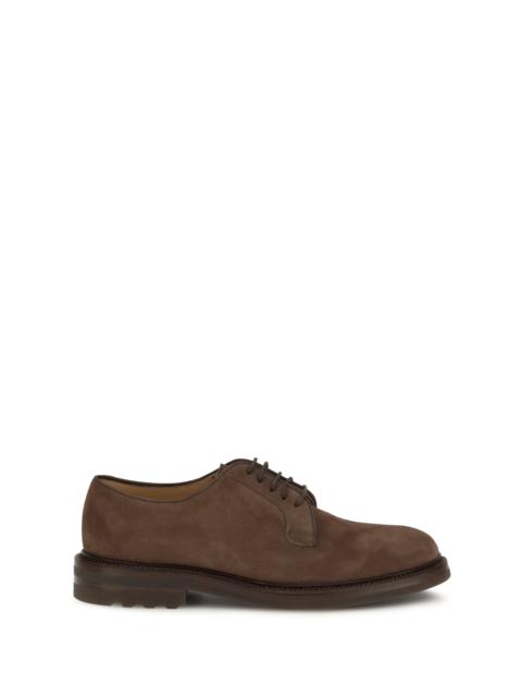 Brunello Cucinelli Brunello Cucinelli Suede Lace-up Shoes Mushroom