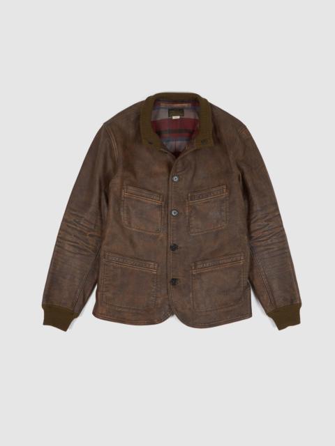 RRL by Ralph Lauren Double RL Leather Car Coat