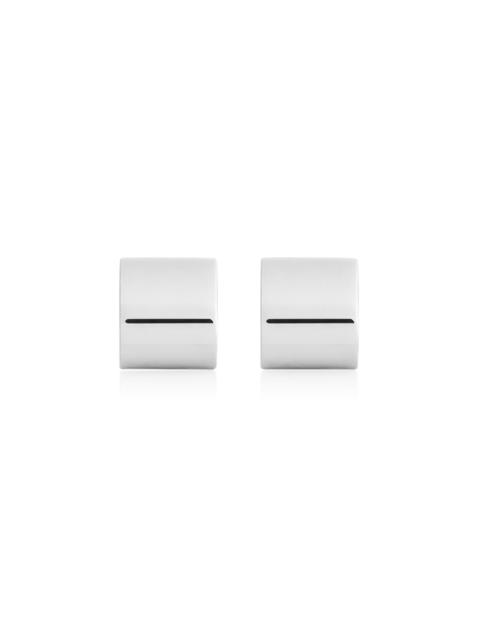 TOTEME Petite Signature Rhodium-Plated Hoops silver