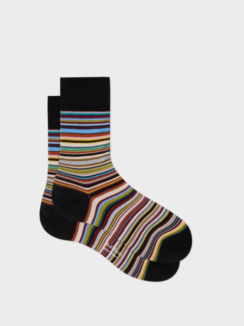 Paul Smith Black 'Signature Stripe' Socks