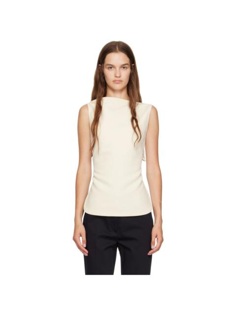 RÓHE Off-White Open Back Tank Top