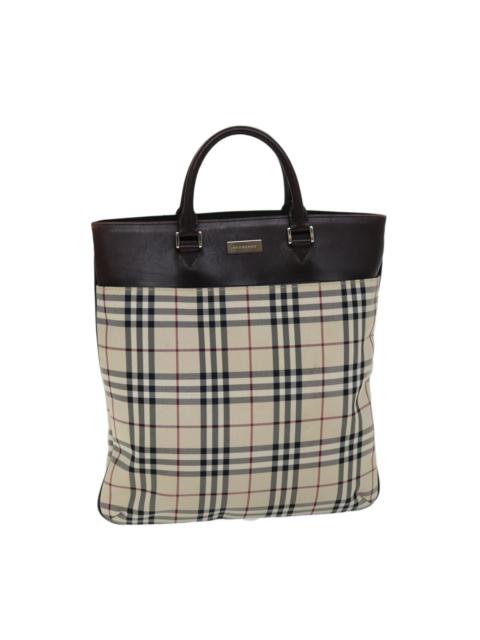 Burberry Burberry Nova Check Hand Bag Canvas Beige