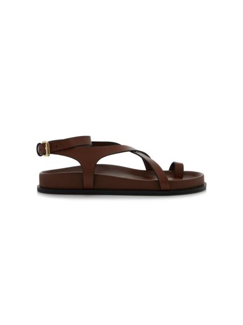 A.EMERY Jalen Slim Leather Sandals brown