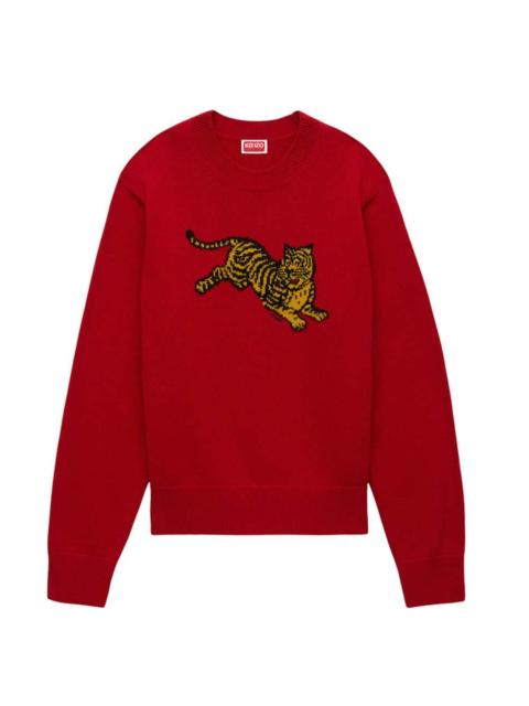 KENZO Kenzo Women `Kenzo Jumping Tiger` Cotton-Wool Blend Sweater