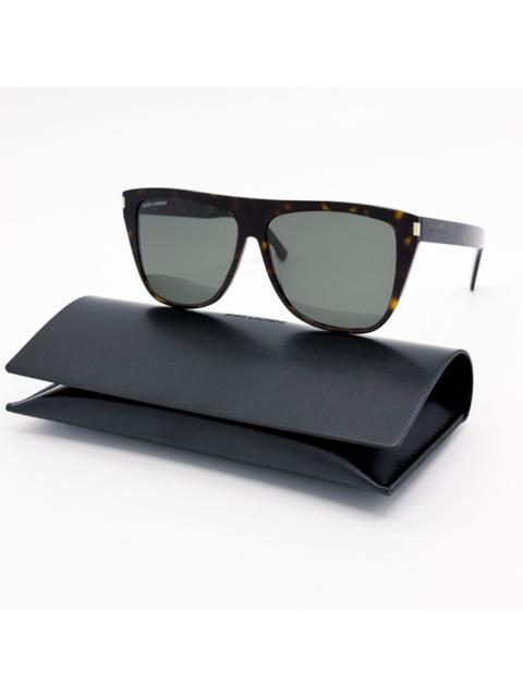 SAINT LAURENT NEW SAINT LAURENT SUNGLASSES SL1 SLIM 002 UNISEX HAVANA SQUA