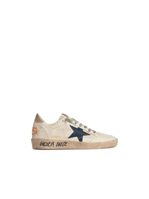 Golden Goose Golden Goose White Leather Ball-Star With Blue Suede Star And Ivory Heel Men