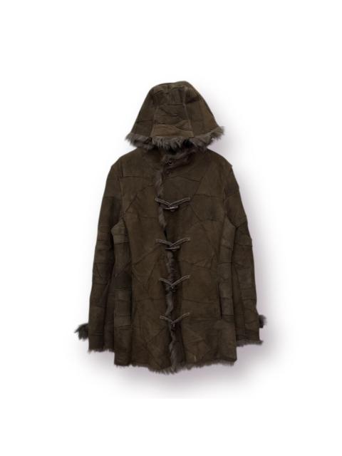 🔥 PATCHWORK TORNADO MART JAPAN LEATHER LONG COAT - M