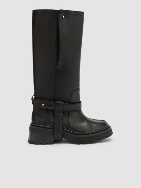 BY FAR Yaka Boot Black Washed Leather