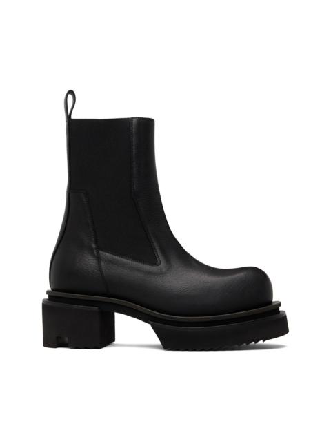 Rick Owens Black Temple Beatle Bogun Chelsea Boots