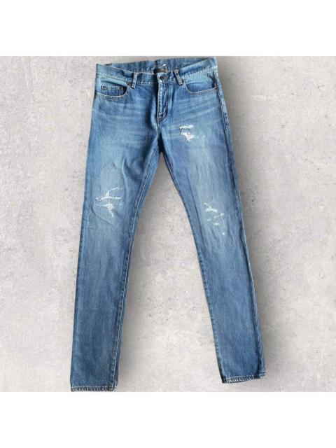 SAINT LAURENT SS16 “Surf Sound” Ripped And Repair Denim