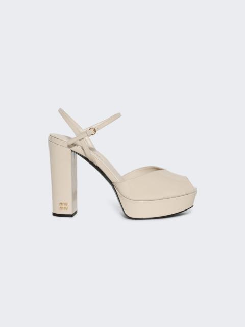 Miu Miu Platform Sandals Avorio