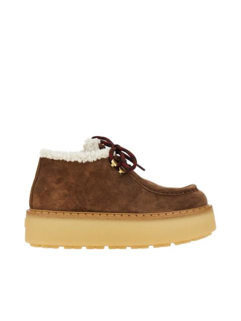 Prada Prada Suede Leather Chukka Boots Brown Women