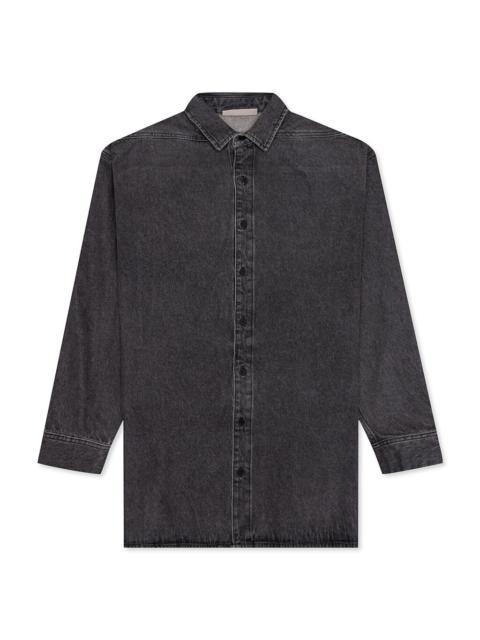 ESSENTIALS FEAR OF GOD ESSENTIALS DENIM L/S SHIRT - BLACK