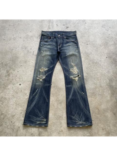 Other Designers Vintage Edwin 503 FLARE Jeans Distressed BOOTCUT Denim Pants