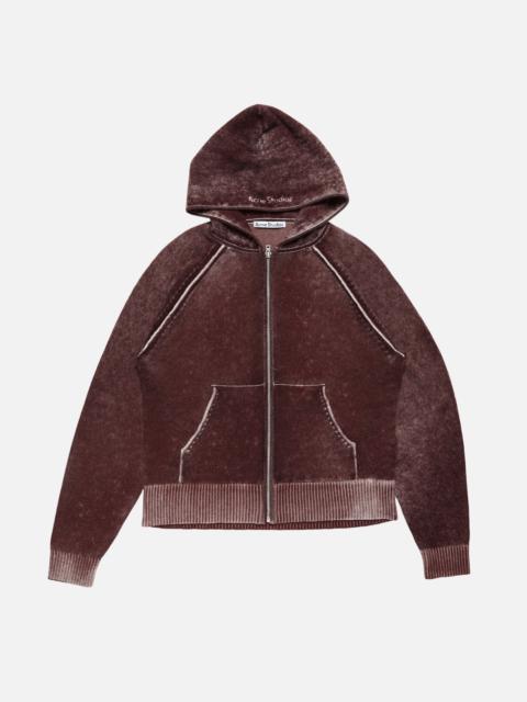 Acne Studios Hooded zipper sweater - Dark burgundy