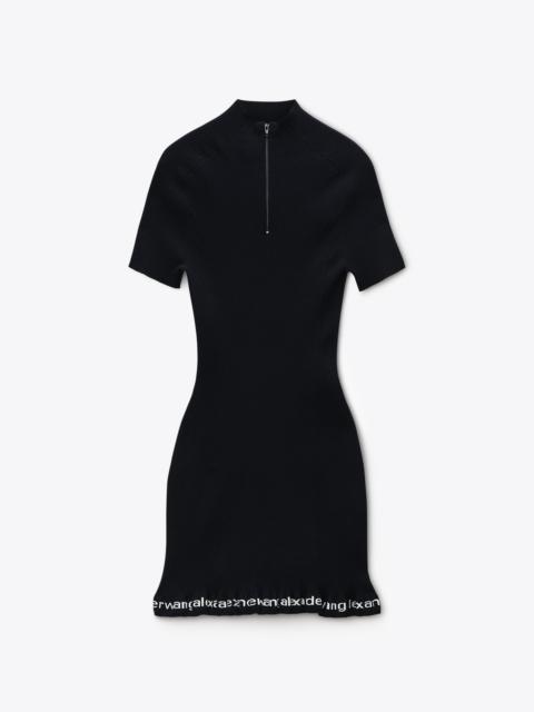 Alexander Wang Ribbed Short-Sleeve Dress