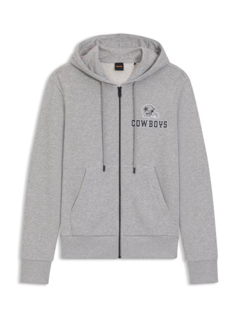 BOSS BOSS X DALLAS COWBOYS ZIP-UP HOODIE WITH ALTERNATIVE LOGO