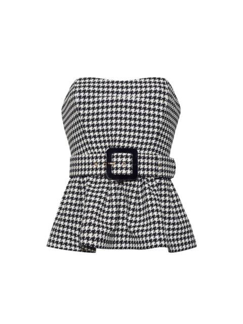 Cara Cara Tilda Top
A Sleek Peplum Strapless Top