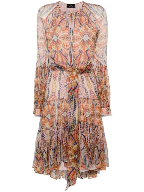 Etro Graphic-print Silk Midi Dress