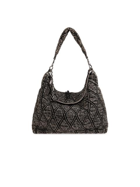 Diesel DIESEL Gray Charm D Hobo Bag New & Authentic