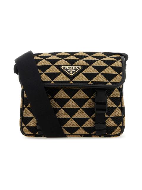 Prada Embroidered Fabric Prada Symbole Crossbody Bag