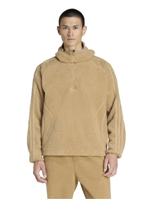 adidas adidas Mens adidas Borg Fleece Quarter-Zip Hoodie