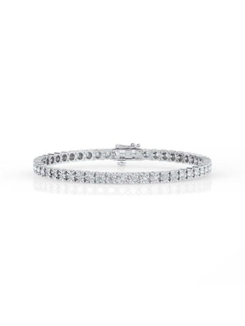 Other Designers Brilliant Diamond 2 Cttw Round Lab Grown Diamond Tennis Bracelet in Sterling Silver, G Color SI Clar