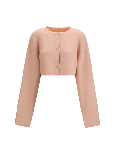 TOTEME Toteme Cropped Crewneck Cardigan With Button Fastening