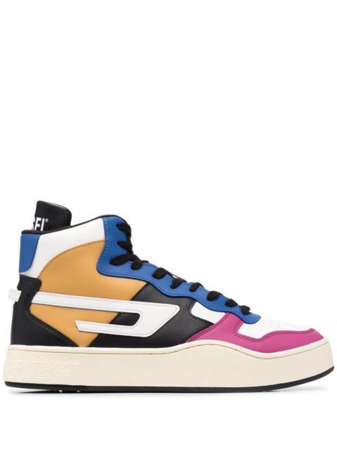 Diesel leather high-top sneakers