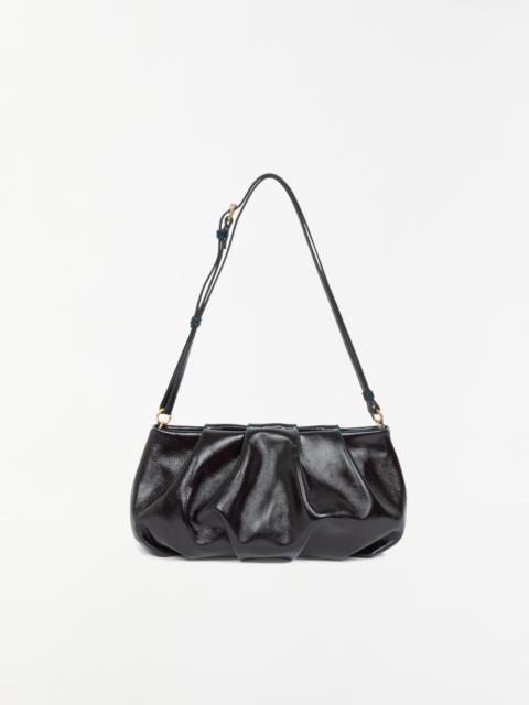 Dries Van Noten Shoulder Leather Cloud Bag — Turquoise