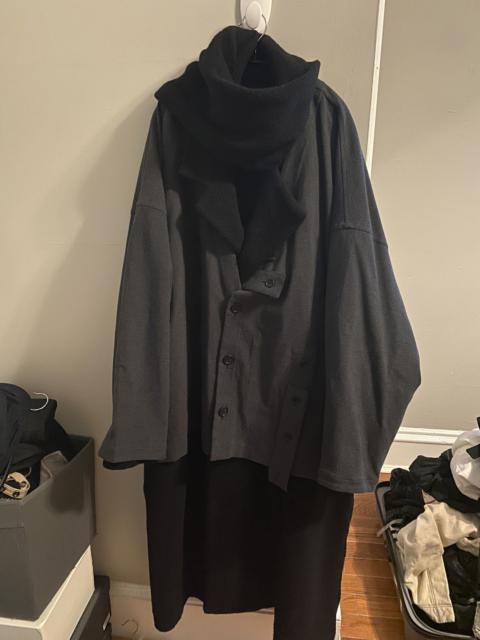 18aw double-layered wool mohair monk coat
