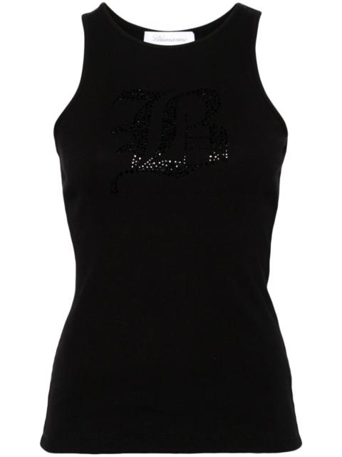 Blumarine Blumarine Women Logo Ribbed Cotton Tank Top