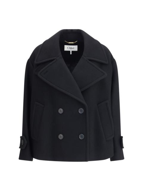Chloé Chloé Oversize Short Coat Black