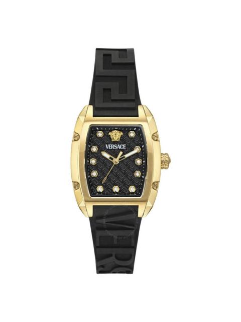 VERSACE Versace Dominus Quartz Diamond Black Dial Ladies Watch VE8K00324