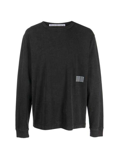 acid-wash T-shirt