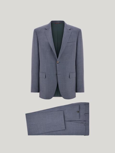 Canali BRIANZA GREEN PINSTRIPE WOOL REGULAR-FIT SUIT