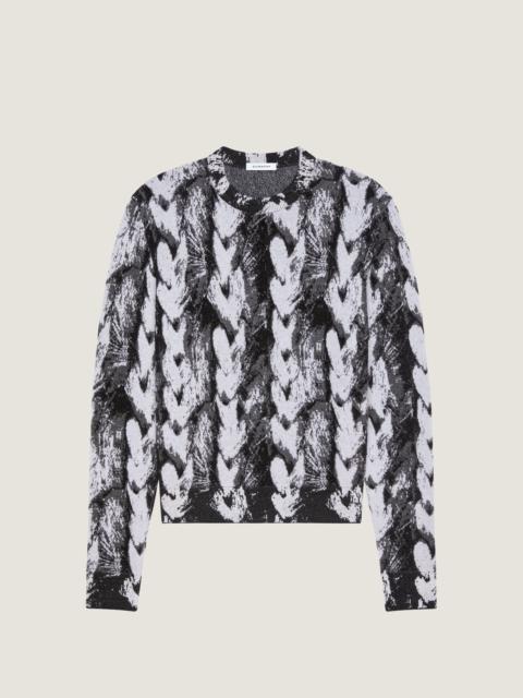 Givenchy SWEATER IN MIX WOOL KNIT WITH HAIR JACQUARD