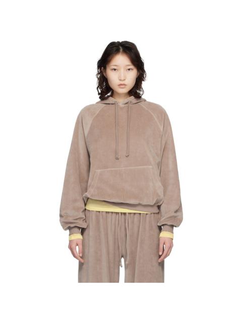 BASERANGE Taupe Rim Raglan Hoodie