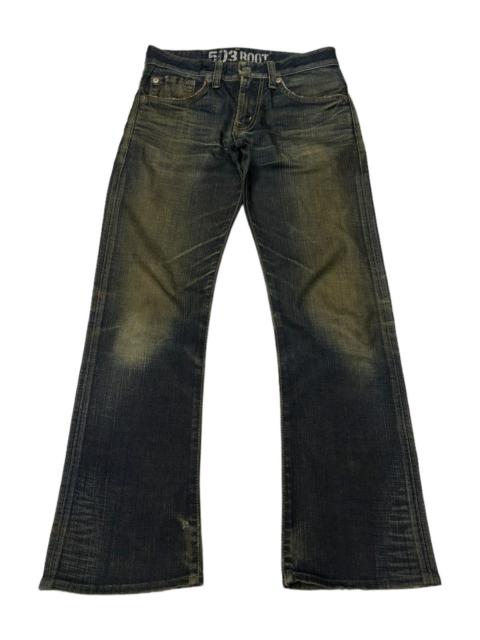 Hysteric Glamour FLARED🔥EDWIN 503 MUD WASH BOOTCUT WAXED DENIM JEANS