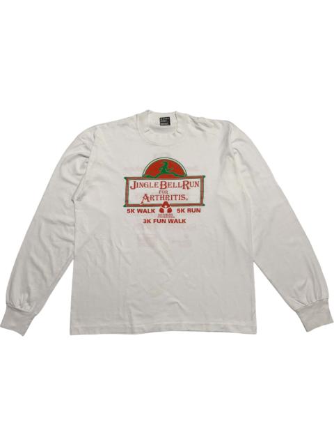 Other Designers Fruit Of The Loom - Vintage 90s Jingle Bell Run Long Sleeve T-shirt