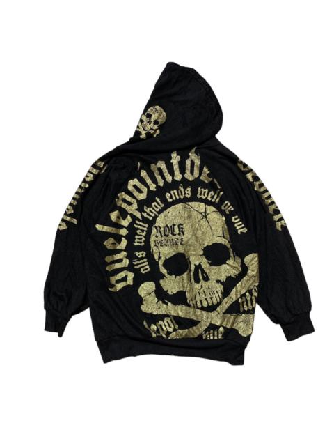 Japanese Brand PLEIN BEAUTE Skull Gold Colour Printed