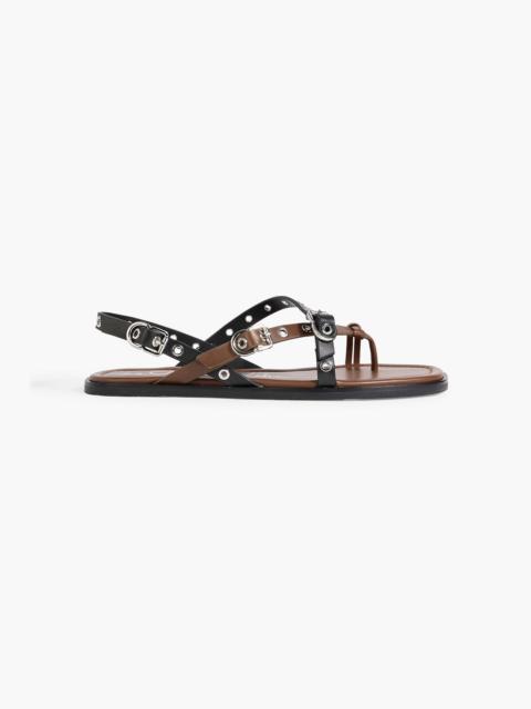 3.1 Phillip Lim Two-tone leather slingback sandals