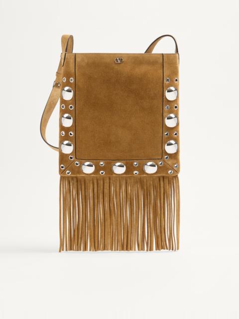 Valentino VALENTINO GARAVANI NELLCÔTE SUEDE SHOULDER BAG WITH FRINGES