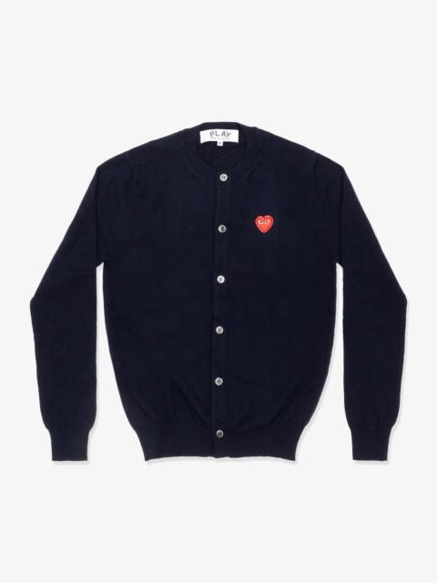 Comme des Garçons PLAY Rhinestone Red Heart Round-Neck Cardigan Unisex