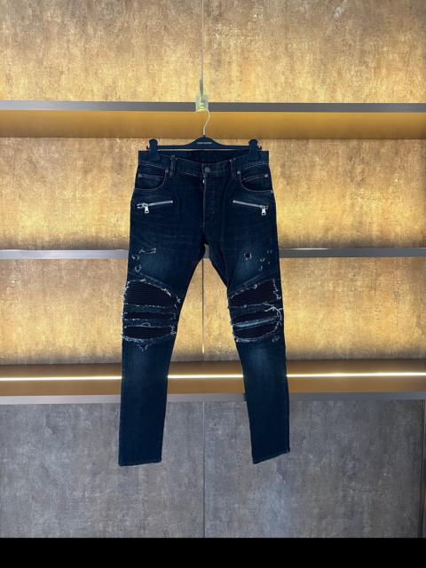 Balmain Balmain distressed biker jeans
