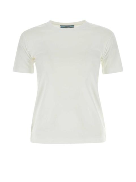 Prada Prada Women White Cotton T-Shirt Set