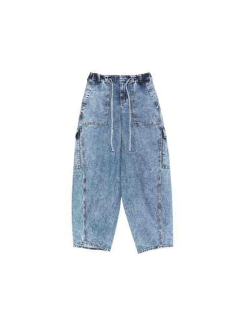 Alaïa Alaïa Blue Denim - Cropped Jeans Women